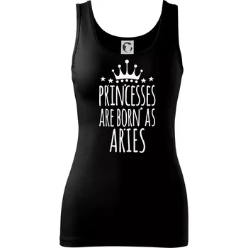 Dámské oblečení Princesses are born as Aries - Beran - Dámské tílko - M ( Černá )