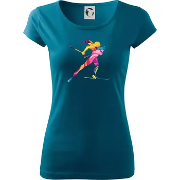Dámské oblečení Barevná běžkařka - Dámské triko Pure - M ( Petrolejová )