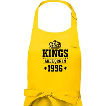 Kuchyňská zástěra Kings are born in 1956 - Pánská zástěra na vaření - Univerzální velikost ( Žlutá )
