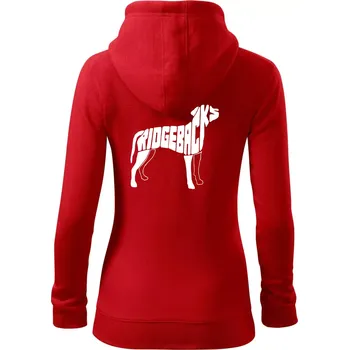 Dámská mikina Ridgeback - Dámská mikina trendy zipper s kapucí - XS ( Červená )