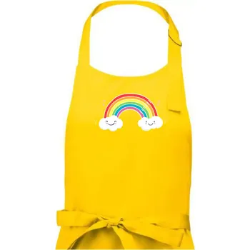 Kuchyňská zástěra Veselá duha - Dámská zástěra na vaření - Univerzální velikost ( Žlutá )