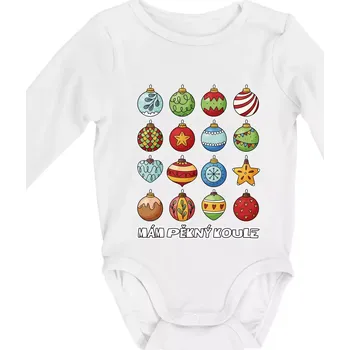 Mám pěkný koule - Body kojenecké s dlouhým rukávem - Dlouhý r. do 3 měs ( Bílá )