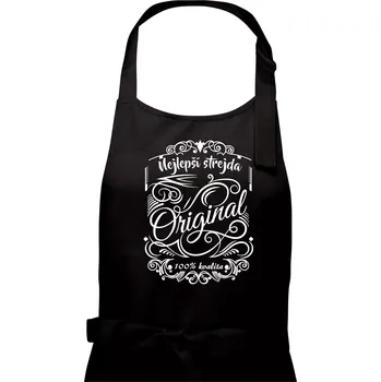 Kuchyňská zástěra Vintage nejlepší strejda 100% kvalita - Pánská zástěra na vaření - Univerzální velikost ( Černá )
