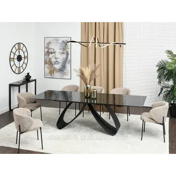 Jídelní stůl Mebel Partner Prego (antracitová + černá)