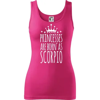 Dámské tričko Princesses are born as Scorpio - Štír - Dámské tílko - 2XL ( Purpurová )