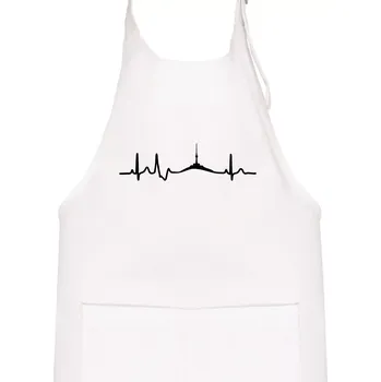 Kuchyňská zástěra Ekg Jeseníky - Dětská zástěra na vaření - Univerzální velikost ( Bílá )