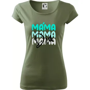 Dámské tričko D I A Máma green - Dámské triko Pure - M ( Khaki )