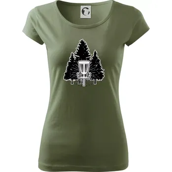 Disc golf stromy - Dámské triko Pure - S ( Khaki )