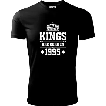 Pánské tričko Kings are born in 1995 - Pánské triko Fantasy sportovní (dresovina) - M ( Černá )