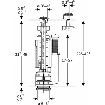 Klozet VYPUŠTĚCÍ VENTIL GEBERIT 290 D40