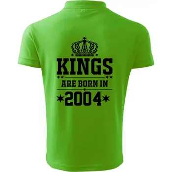Pánská košile Kings are born in 2004 - Polokošile pánská Pique Polo 203 - S ( Apple Green )