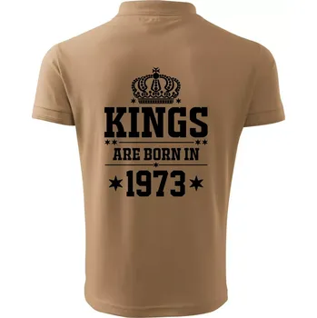 Pánská košile Kings are born in 1973 - Polokošile pánská Pique Polo 203 - 2XL ( Písková )