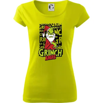 Grinch Xmas - Dámské triko Pure - XL ( Limetková )