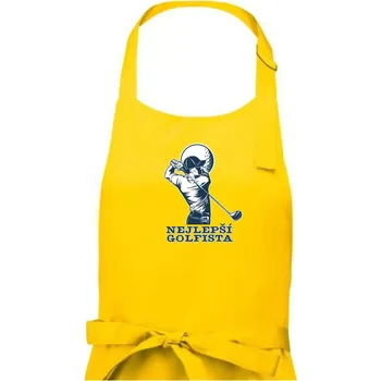 Kuchyňská zástěra Nejlepší golfista - Pánská zástěra na vaření - Univerzální velikost ( Žlutá )