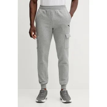 Tepláky Puma šedá barva, 682656 09X, vel. M