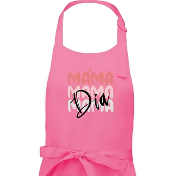 Kuchyňská zástěra D I A Máma pink - Dámská zástěra na vaření - Univerzální velikost ( Růžová )