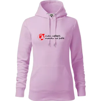 Dámská mikina Mám nejlepší mamku na světě - Mikina dámská Cape s kapucí - S ( Orchid )