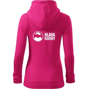 Dámská mikina Hlava rodiny - Dámská mikina trendy zipper s kapucí - 2XL ( Purpurová )