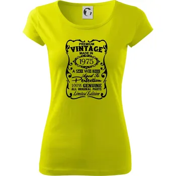 Vintage Etiketa - 1975 - Dámské triko Pure - XS ( Limetková )