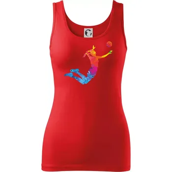 Dámské oblečení Volejbalistka splash s míčem - Dámské tílko - XS ( Červená )