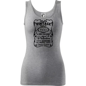 Dámské tričko Vintage Etiketa - 1950 - Dámské tílko - S ( Tmavě šedý melír )