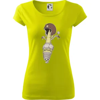 Motorcycles svíčka - Dámské triko Pure - XS ( Limetková )