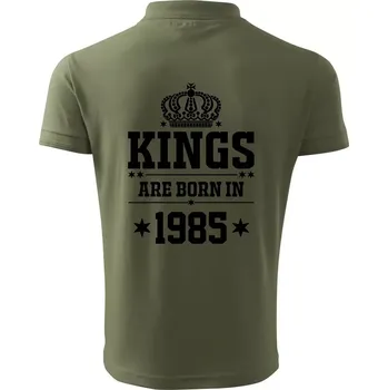Pánská košile Kings are born in 1985 - Polokošile pánská Pique Polo 203 - 5XL ( Khaki )