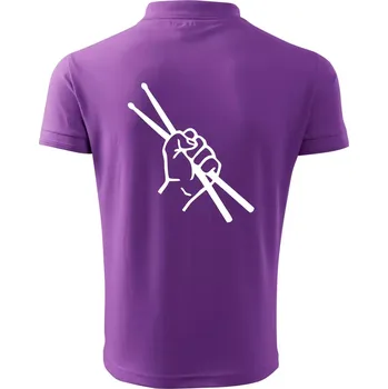 Pánská košile Paličky ruka - Polokošile pánská Pique Polo 203 - M ( Fialová )