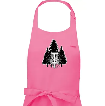 Kuchyňská zástěra Disc golf stromy - Pánská zástěra na vaření - Univerzální velikost ( Růžová )
