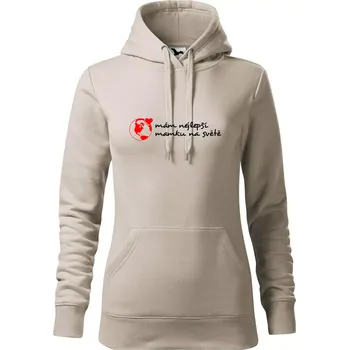 Dámská mikina Mám nejlepší mamku na světě - Mikina dámská Cape s kapucí - 2XL ( Ledově šedá )