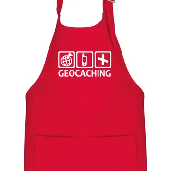 Kuchyňská zástěra Geocaching ikony - Dětská zástěra na vaření - Univerzální velikost ( Červená )