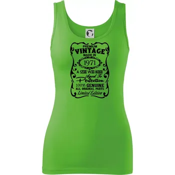 Dámské tričko Vintage Etiketa - 1971 - Dámské tílko - L ( Apple Green )