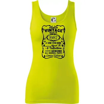 Dámské tričko Vintage Etiketa - 1987 - Dámské tílko - L ( Limetková )