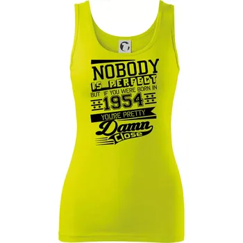 Dámské tričko Nobody is perfect - 1954 - Dámské tílko - XL ( Limetková )