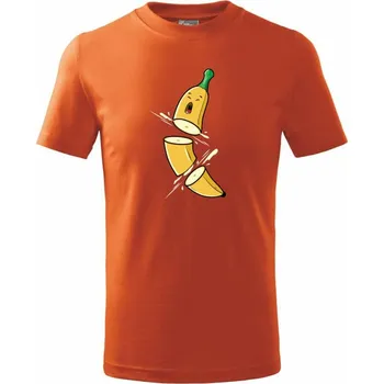 Chlapecké tričko Banana samuraj - Tričko dětské bavlněné - 134 cm/8 let ( Oranžová )