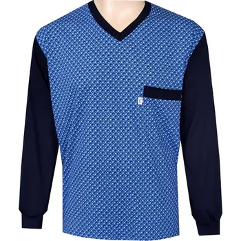 Pánské pyžamo Pánský Pyžamový Kabátek FOLTÝN PPKD93 Velikost: S, Materiál: Mako-úplet