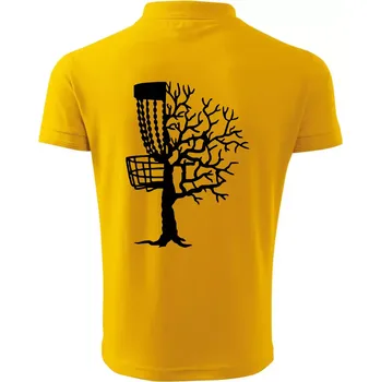 Pánská košile Disc golf pozor strom - Polokošile pánská Pique Polo 203 - 3XL ( Žlutá )