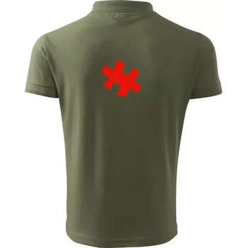 Pánská košile Láska puzzle - Polokošile pánská Pique Polo 203 - 3XL ( Khaki )