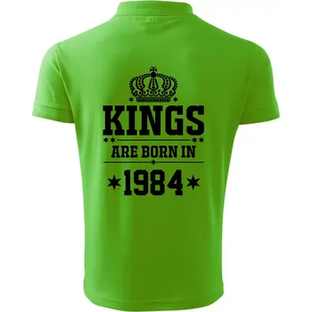 Pánská košile Kings are born in 1984 - Polokošile pánská Pique Polo 203 - 5XL ( Apple Green )