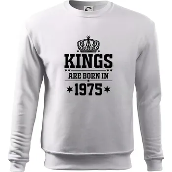 Pánská mikina Kings are born in 1975 - Mikina Essential pánská - 3XL ( Bílá )