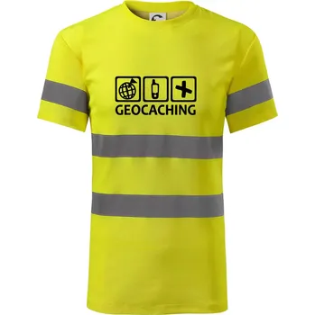Pánské oblečení Geocaching ikony - Triko reflexní - HV PROTECT - XL ( Neonově žlutá )