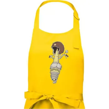 Kuchyňská zástěra Motorcycles svíčka - Dámská zástěra na vaření - Univerzální velikost ( Žlutá )