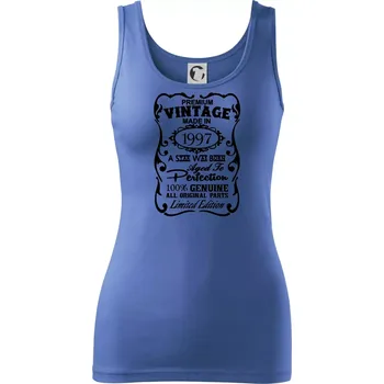 Dámské tričko Vintage Etiketa - 1997 - Dámské tílko - 2XL ( Azurově modrá )