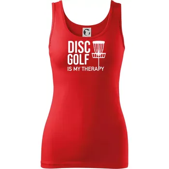 Dámské tričko Disc golf is my therapy - Dámské tílko - XS ( Červená )