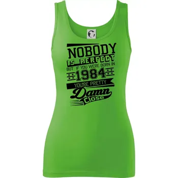 Dámské tričko Nobody is perfect - 1984 - Dámské tílko - XS ( Apple Green )