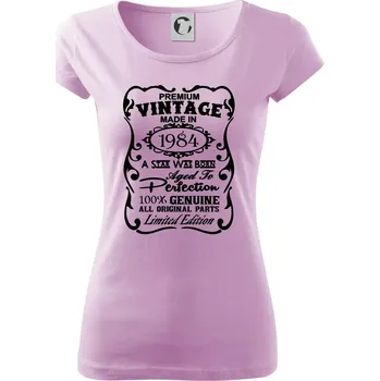 Dámské tričko Vintage Etiketa - 1984 - Dámské triko Pure - 2XL ( Orchid )