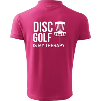 Pánská košile Disc golf is my therapy - Polokošile pánská Pique Polo 203 - 3XL ( Purpurová )