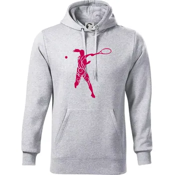 Pánská mikina Tenistka klikihaky - Mikina pánská Cape s kapucí - 2XL ( Světlešedý Melír )