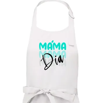 Kuchyňská zástěra D I A Máma green - Dámská zástěra na vaření - Univerzální velikost ( Bílá )