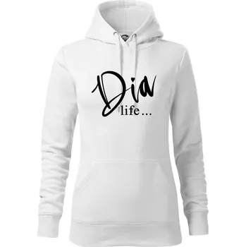 Dámská mikina D I A Life - Mikina dámská Cape s kapucí - 2XL ( Bílá )